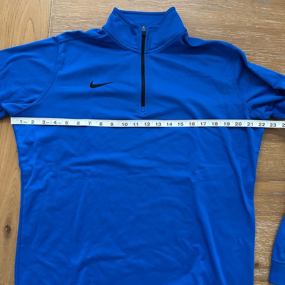 Nike Blue Dri-Fit Performance Quarter-Zip Long Sleeve Top - Picture 6 of 7